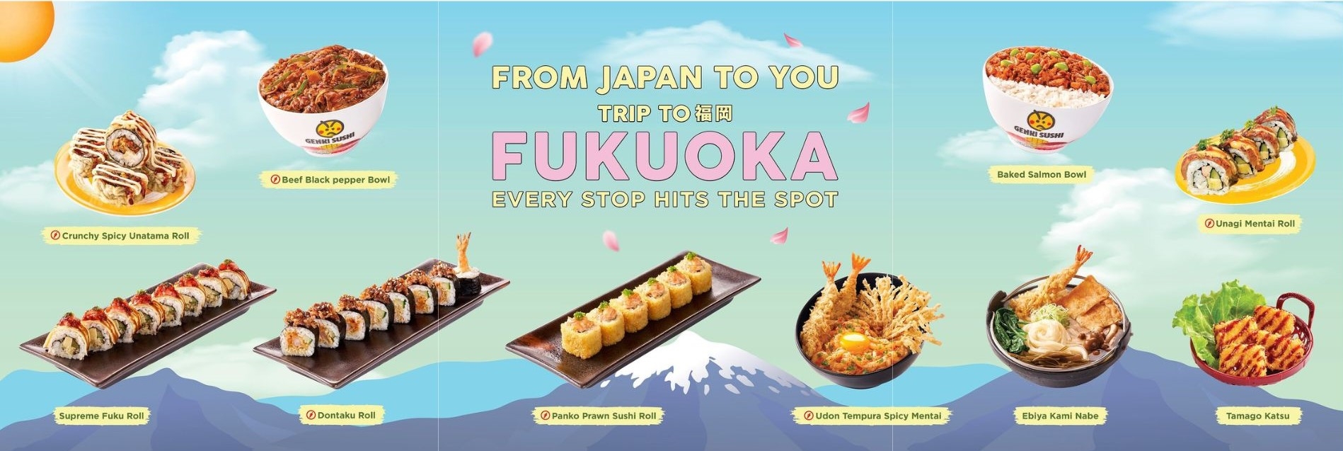 Genki Sushi Sajikan Hidangan Khas Fukuoka Melalui Kampanye 'From Japan to You'!