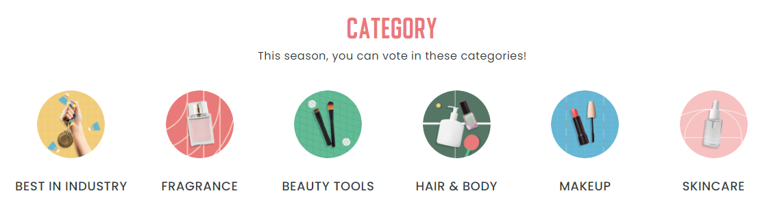 kategori di Female Daily Best of Beauty Awards 2022