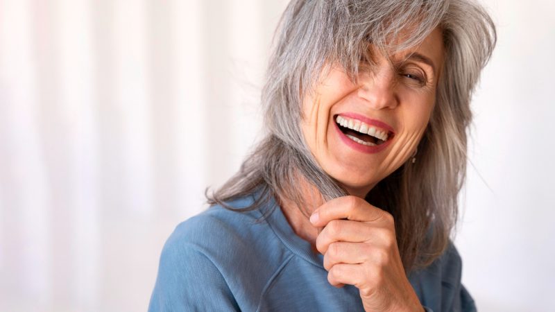 portrait beautiful smiling older woman