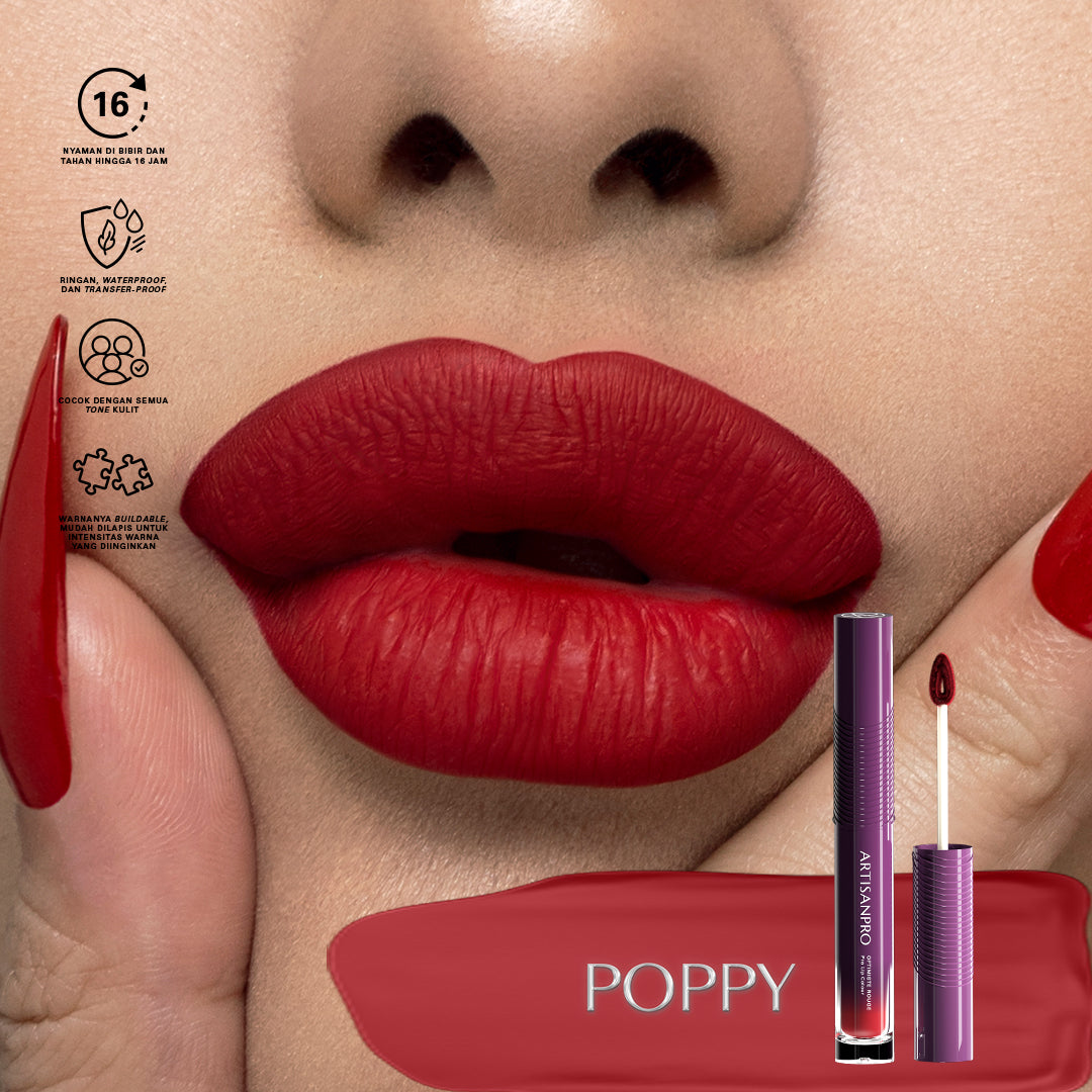LIPSTIK MERAH UNTUK IMLEK ArtisanPro Optimiste Rouge Pro Lip Colour Poppy