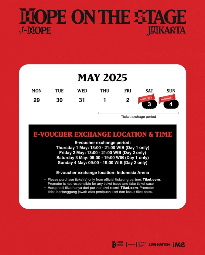 penukaran tiket j-hope jakarta