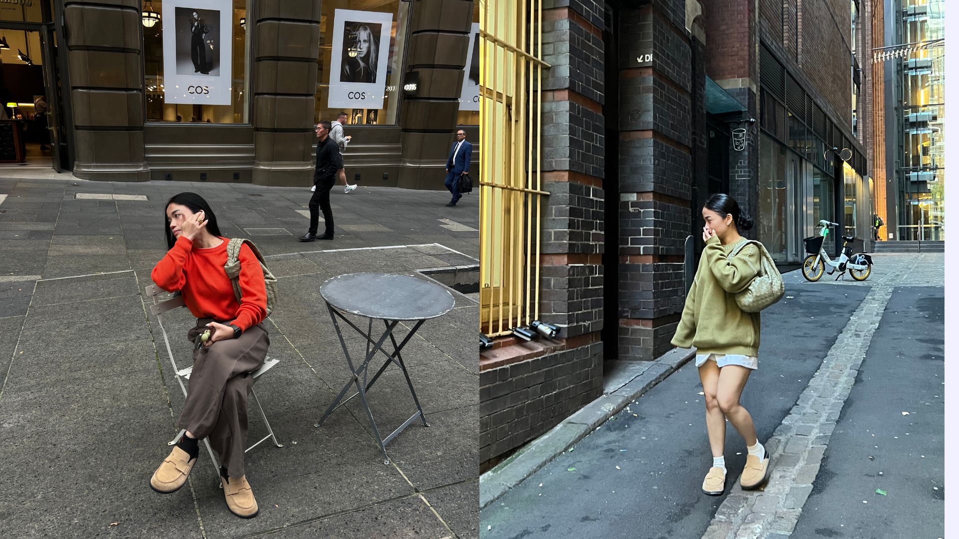 Hermès H Mules styled on foot with tailored pants, effortless and polished