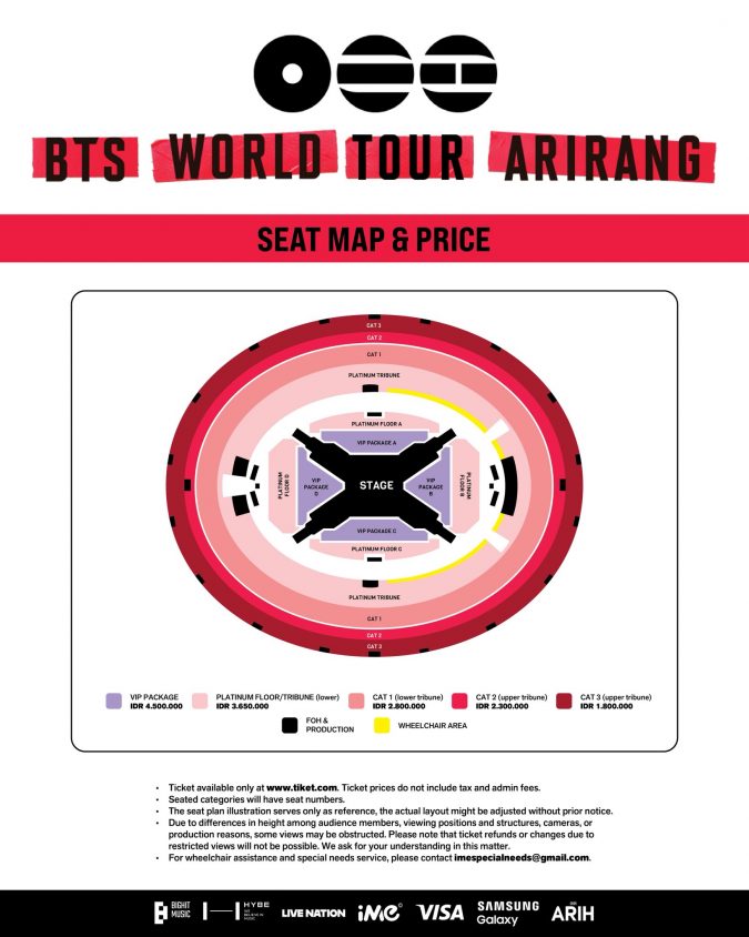 seatplan konser bts