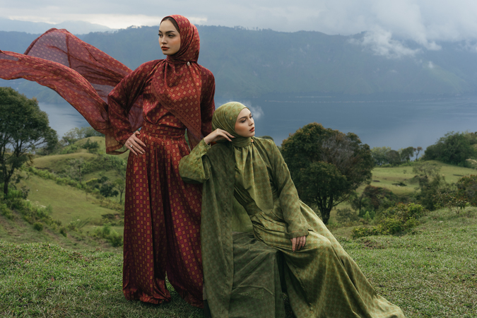 songket buttonscarves x sarinah